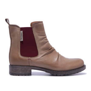 Carl Scarpa Cavalina Taupe Leather Ankle Boots